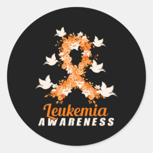 Leukemia Awareness Support Birds Classic Round Sticker