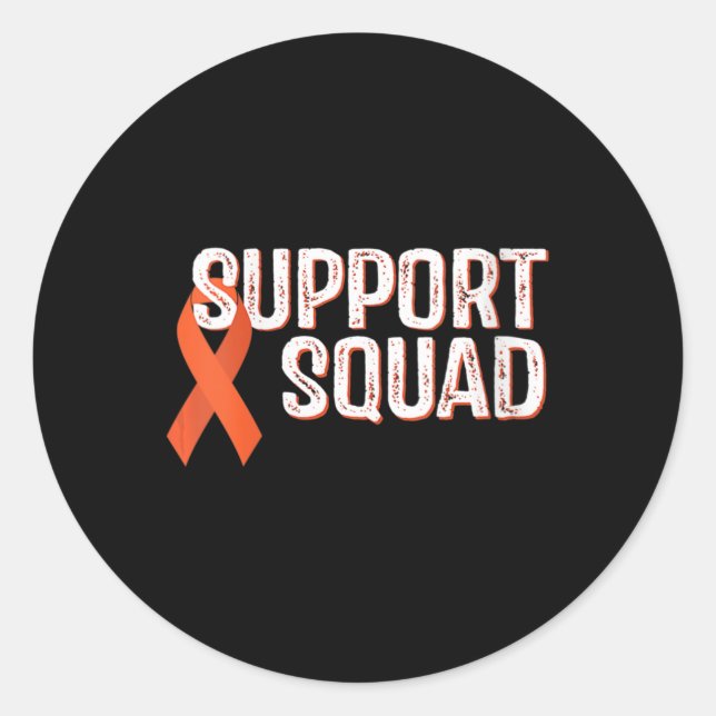 Leukemia Awareness Support Squad   Classic Round Sticker (Front)