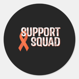 Leukemia Awareness Support Squad   Classic Round Sticker