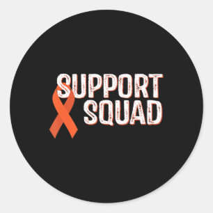 Leukemia Awareness Support Squad  Classic Round Sticker