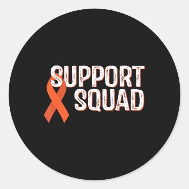 Leukemia Awareness Support Squad  Classic Round Sticker (Front)
