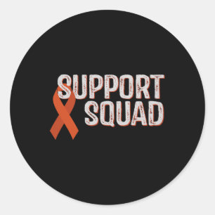 Leukemia Awareness Support Squad Comfort Colors Ad Classic Round Sticker