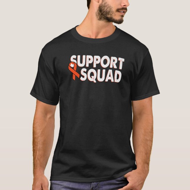 Leukemia Awareness Support Squad Premium T-Shirt (Front)