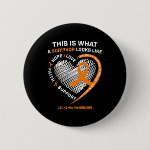 Leukemia Awareness  Survivor Gifts Men Women Kids  Button