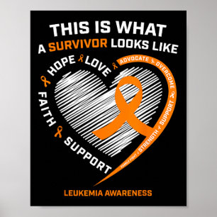 Leukemia Awareness Survivor Gifts Men Women Kids Poster