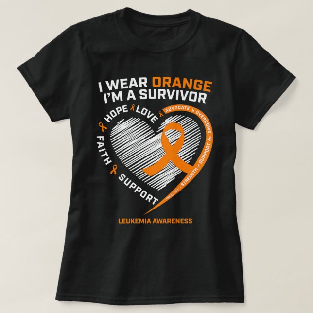 Leukemia Awareness  Survivor Men Women Kids Leukem T-Shirt (Design Front)