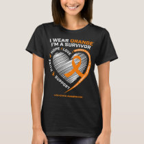 Leukemia Awareness  Survivor Men Women Kids Leukem T-Shirt