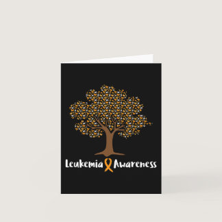 Leukemia Awareness Tree Orange Ribbon Cancer Survi Card