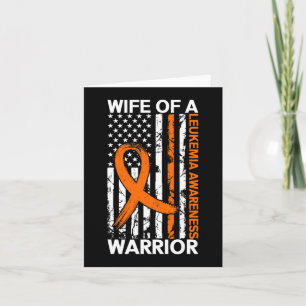 Leukemia Awareness USA US American Flag For Women Card