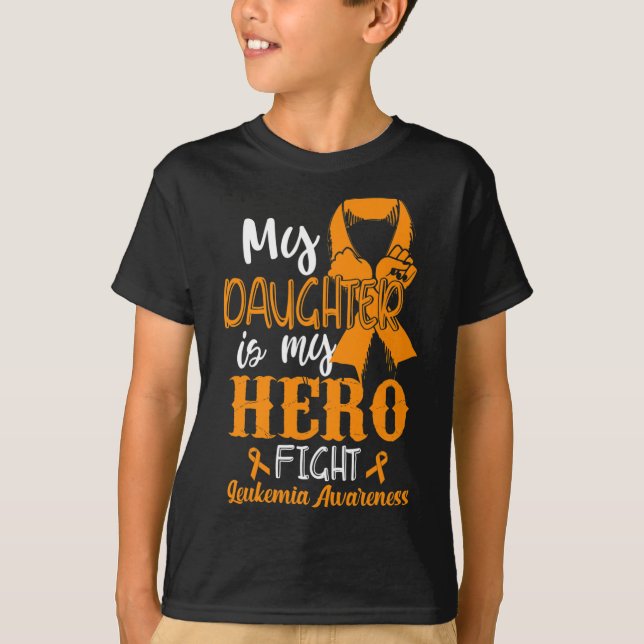 Leukemia Awareness Warrior Tee Wear Orange for my  (Front)