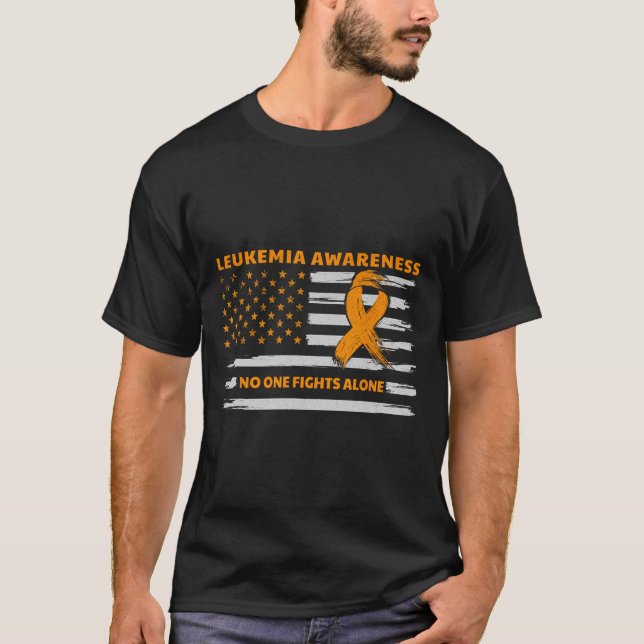 Leukemia Awareness We Fight Cancer Together Cure L T-Shirt (Front)