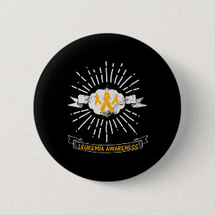 Leukemia Awareness  Wear Orange Ribbon Graphic  Button