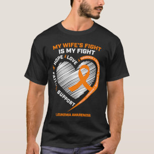 Leukemia Awareness  Wife Husband  Men's Leukemia T-Shirt