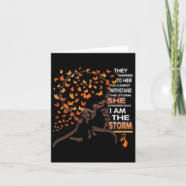 Leukemia Black Women Awareness  Card (Front)