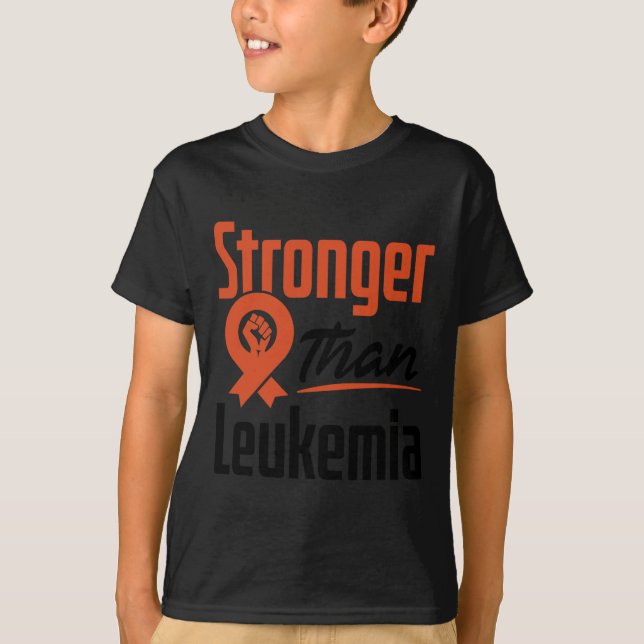 Leukemia Blood Cancer Awareness Stronger Warrior F T-Shirt (Front)