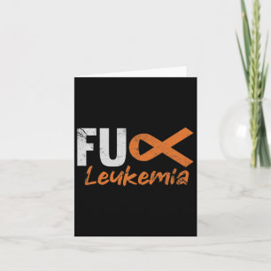 Leukemia Blood Cancer Fighter Awareness Distressed Card
