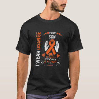 Leukemia Blood Cancer Support I Wear Orange For My T-Shirt