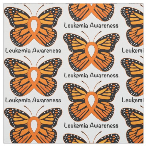 Leukemia Butterfly Awareness Ribbon Fabric