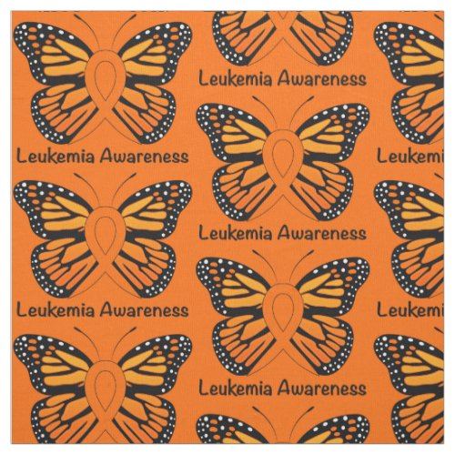 Leukemia Butterfly Awareness Ribbon Fabric