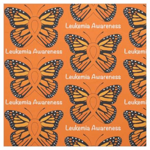 Leukemia Butterfly Awareness Ribbon Fabric