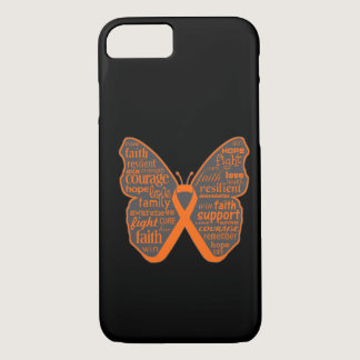 Leukemia Butterfly Collage of Words iPhone 8/7 Case