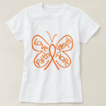 Leukemia Butterfly Inspiring Words T-Shirt