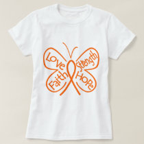 Leukemia Butterfly Inspiring Words T-Shirt