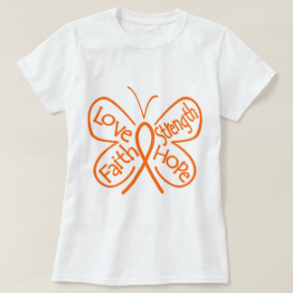 Leukemia Butterfly Inspiring Words T-Shirt