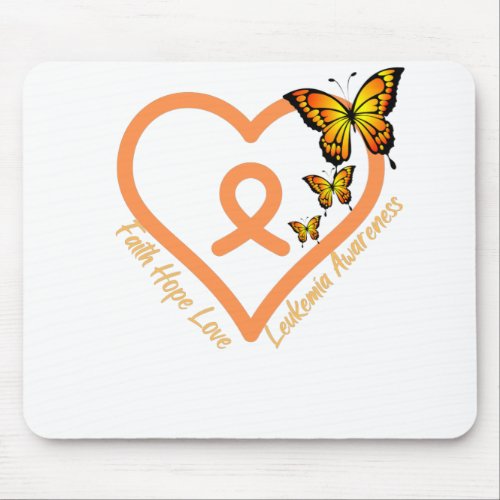 Leukemia Cancer Awareness _ Faith Hope  Love Mouse Pad