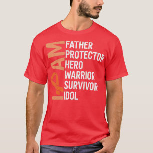 Leukemia Cancer Awareness I Am Father Hero Warrior T-Shirt