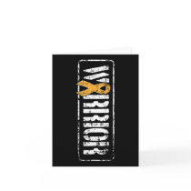 Leukemia Cancer Awareness - Military Warrior Ribbo Card