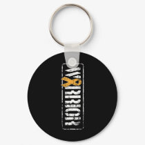 Leukemia Cancer Awareness - Military Warrior Ribbo Keychain