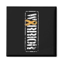 Leukemia Cancer Awareness - Military Warrior Ribbo Magnet