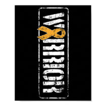 Leukemia Cancer Awareness - Military Warrior Ribbo Poster