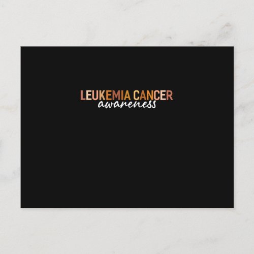 Leukemia Cancer Awareness Orange Ribbon Strong Announcement Postcard