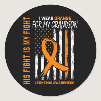 Leukemia Cancer Awareness Products American Flag  Classic Round Sticker