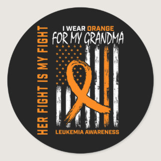 Leukemia Cancer Awareness Products American Flag  Classic Round Sticker
