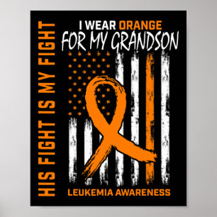 Leukemia Cancer Awareness Products American Flag  Poster