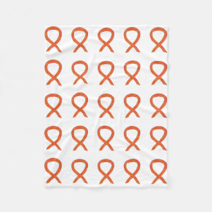 Leukemia Cancer Awareness Ribbon Fleece Blankets