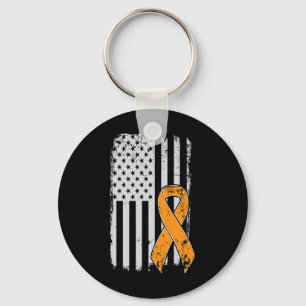 Leukemia Cancer Awareness - Vintage US American Fl Keychain