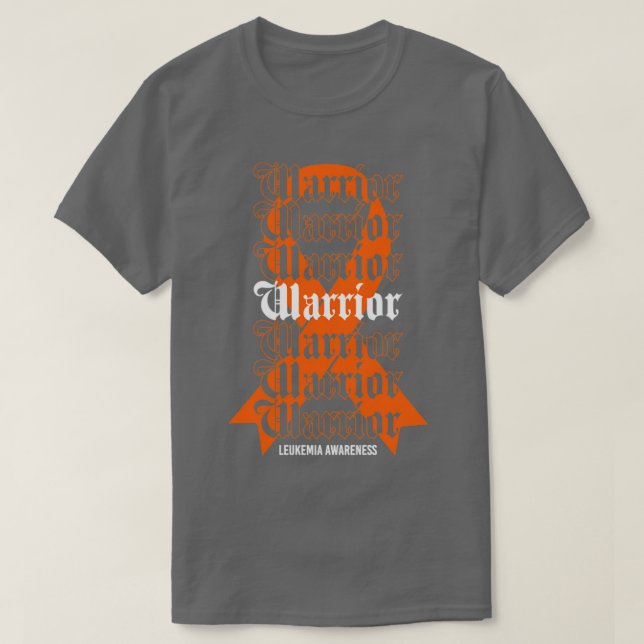 Leukemia Cancer Awareness Warrior Orange Ribbon Gi T-Shirt (Design Front)