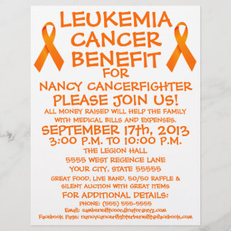 Leukemia Cancer Benefit Flyer