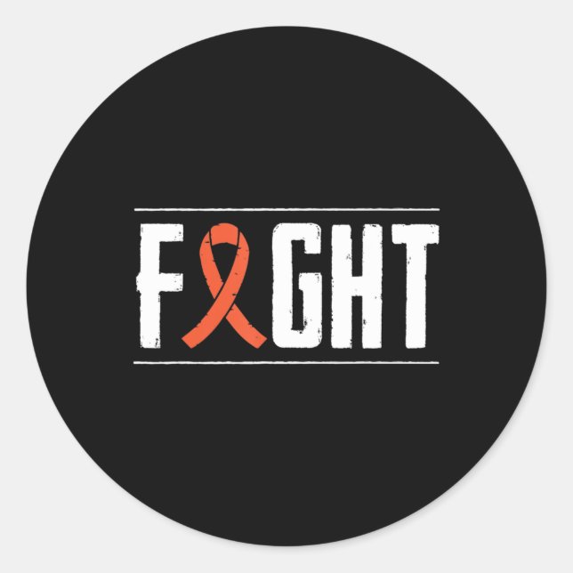 Leukemia Cancer Fight Cancer Ribbon 9 Classic Round Sticker (Front)