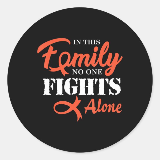 Leukemia Cancer Fight Cancer Ribbon  Classic Round Sticker (Front)