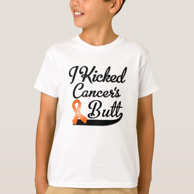 Leukemia Cancer I Kicked Butt T-Shirt (Front)