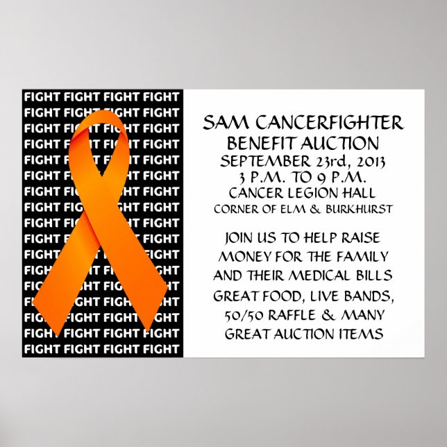 Leukemia Cancer Patient Benefit Details Poster (Front)