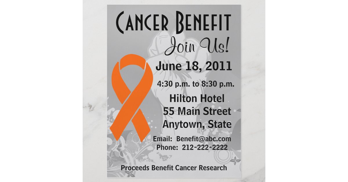 Leukemia Cancer Personalized Benefit Flyer | Zazzle