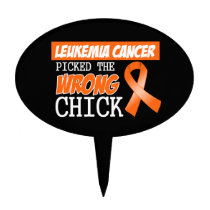 Leukemia Cancer Picked The Wrong Chick Cake Topper
