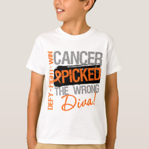 Leukemia Cancer Picked The Wrong Diva T-Shirt