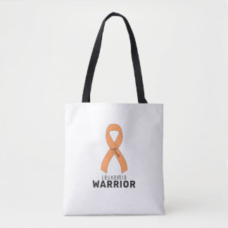 Leukemia Cancer Ribbon White Tote Bag
